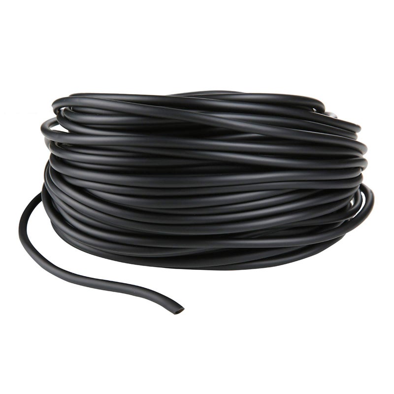 JIH Aquarium 100 Feet Standard 3/16" Black Flexible Airline Tubing with Black Plastic Connectors for Fish Tank,Terrariums, and Hydroponics - Image 1